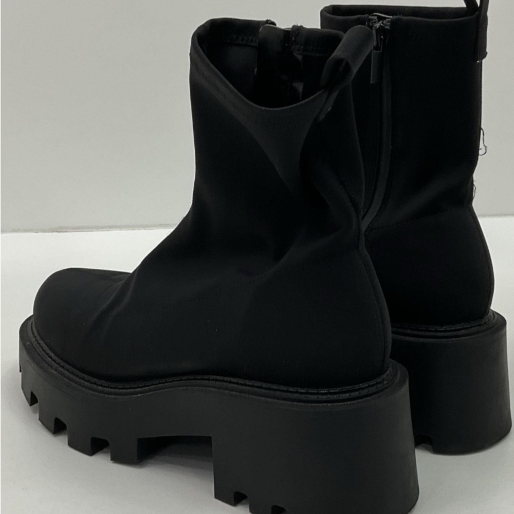 ***Sold*** Zara Black Neoprene Platform Ankle Booties